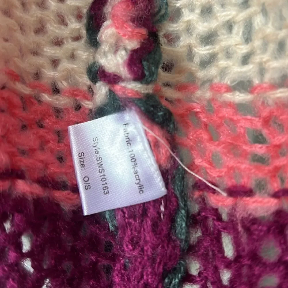Elan Rainbow Cardigan, Striped Knit Sweater, One Size, NEW , NWOT